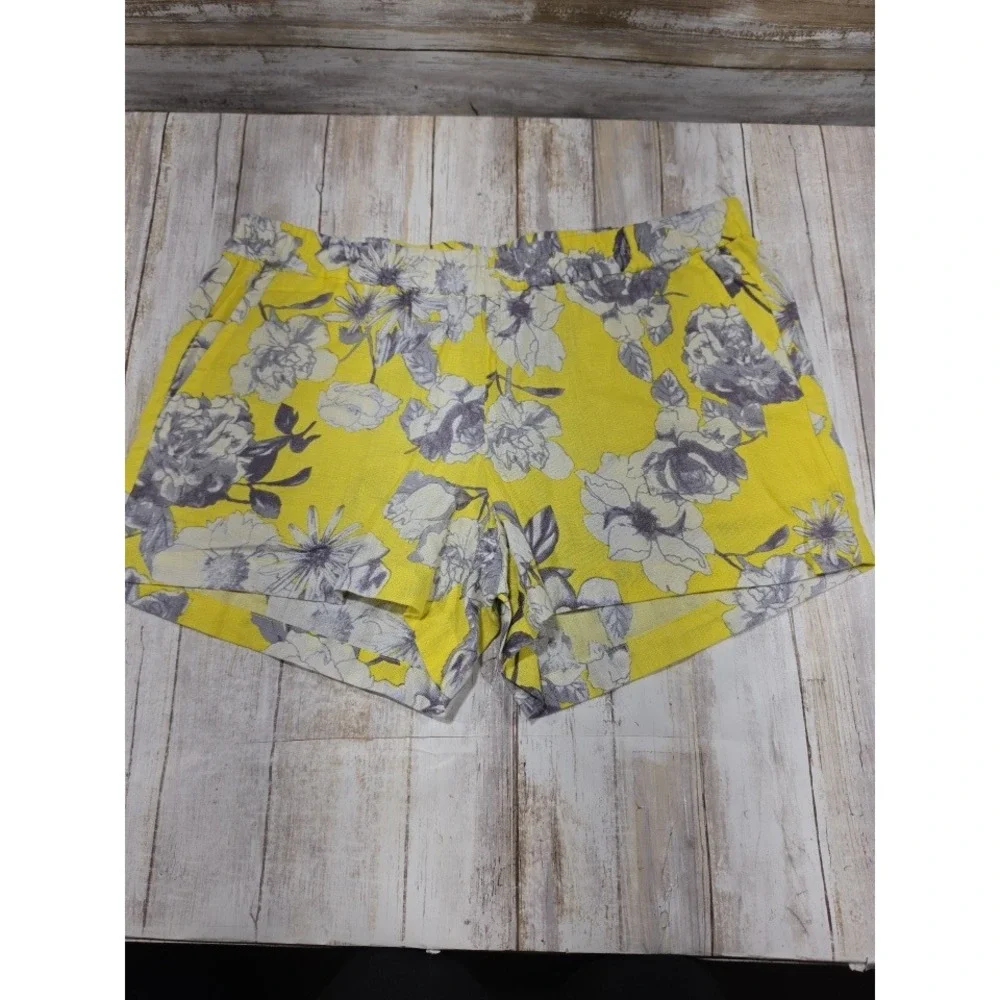 Kut‎ from the Kloth Womens Linen Floral Shorts Bundle Yellow Pink Size 6